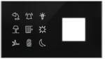 Schneider Electric Glass Touch Panels, SpaceLogic, Panou sticla Modbus pat, dublu, 9 butoane+Priza Noua Unica (SLGM09BS2G_D)