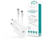 DEVIA ST109568 Smart Series 30W GaN PD+QC fehér hálózati gyorstöltő adapter + Type-C/Lightning kábel (ST109568) - procompkft