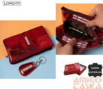 Lorenti Női Bpr Pénztárca - Kulcstartóval - 76121-Msd-9306 Red - Piros (76121-MSD-9306 RED)