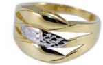 Ékszershop Vésett bicolor arany gyűrű (1328629)