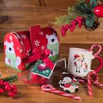  Mesés Karácsonyi Postaláda - ajándékdoboz - Zöld