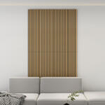 Wohnen Akusztikus fali panel 4db 120x60 cm sötét tölgyfa hatású lamellás falburkolat dekorpanel