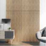 Wohnen Akusztikus fali panel 4db 120x60 cm világos tölgyfa hatású lamellás falburkolat dekorpanel - hazravalo - 50 300 Ft