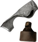 BeaverCraft kézzel kovácsolt (tál) faragó baltafej bőr tokkal AX2_Head (AX2_Head)
