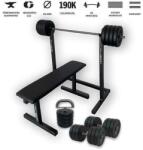 GazoFitness GazoFitness®Állvány + Pad + Hardcore Csomag+ Kettlebell /Össz 88, 5 Kg / fekete