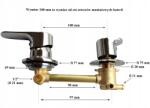 CDC Csaptelep 3 funkciós 10 cm/100 mm Keverő hidromasszázs zuhanykabinhoz (CDC/3/10/ZW)
