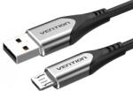 Vention USB-A 2.0/M -> Micro USB-B/M, 1m, (szövet, 3A, szürke), kábel (COAHF) - smartbyte