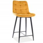 Signal Félhoker bárszék sárga kárpitozott konyhai bárszék Chic H-2 (signal/CHICH2VCCU)