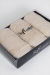 SOFT COTTON MICRO COTTON kis törölközős ajándékcsomag, 3 db Világos bézs / Light beige