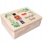 Creative Deco Karácsonyi üdvözlődoboz karácsonyi ajándék uv nyomtatás 40x30x14 cm (JANCDSD140BCUSTOMCHRISTNUTCRFBM)