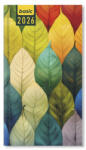  Period Basic zsebnaptár, álló, heti, 9x16, 5cm, 2026, Leaves (PTR-P4114-4555)