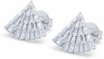 White & Black Piramide gyémánt fülbevaló - 1, 2 karát (AU13928)