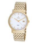 ASTRON 5680-0 férfi karóra, arany színű nemesacél tok, arany színű nemesacél csat, fehér számlap, zafír, quartz szerkezet, 50 m (5 ATM) vízállóság (5680-0) - astronora