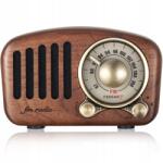Feegar Fm konyhai rádió Feegar Retro Fa Hordozható Hálózati Bluetooth 10h Sd (Retro Wood)