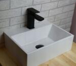 Etna Mosdókagyló, 40×30cm, fehér, konglomerátum, Etna (UN4030BP)