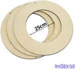  Natúr fa karika koszorú alap 25cm 3db/csomag - imidekor