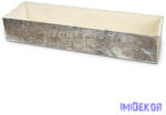  Dekorláda hosszúkás 35x10cm - Koptatott szürkésbarna