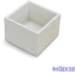  Dekorláda kocka 11x11cm - Fehér