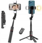 Feegar Flash Selfie Stick Tripod Bluetooth Led Lámpa Távirányító Tartó (5904610880302)