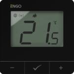 ENGO Termostat pe suprafata peretului alimentat de la retea 230V, negru (932342925)