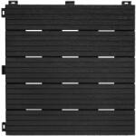 EasyTile Set 6 dale terasa din compozit, model Cosmopolitan, 30cmx30cm, culoare antracit