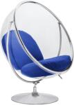 Settimo Fotoliu crom si albastru Bubble Stand (KI154)