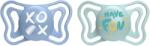 Chicco Suzete din silicon pentru copii 6-16 luni PhysioForma Light Glow Bleu, 2 bucati, Chicco