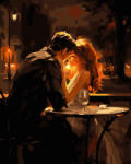 Oh Art! Set pictura pe numere, cu sasiu, Seara romantica, 40x50 cm (ANG1062)
