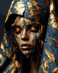 Oh Art! Set pictura pe numere, cu sasiu, Misticism - vopsea aurie, 40x50 cm (JX1345)