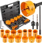 Powermat Furatfúró Fémhez És Fához Bimetál Furatfúró Készlet 17 Db-os 19-76MM-ES Marószerszám (PM-ZODM-17ET)