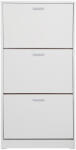 International Service Pantorfar ECONOMIC, Burg cu 3 compartimente, pal alb, 600 x 240 x 1230 mm Pantofar
