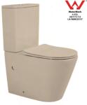 Anahita Construction Vas WC BTW Rimless cu rezervor și capac Soft Close, 63 x 38, 5 x 81, 5 cm, cappuccino mat, Beauty, Anahita (LX2904MK)