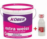 KÖBER Vopsea lavabila Kober Extra Weiss, alb, 15 L + Amorsa 3 L, Interior