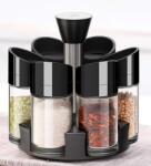 SPICE Organizator condimente 6 piese, Suport Rotativ, Negru (AH0487-39) Solnita condimente