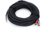 Thunder Germany AU005-100 sztereo jelkábel (3, 5 mm Jack - 2x RCA) - (10 m) - thundergermany