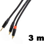 Thunder Germany YC832-3 Sztereo jelkábel (3, 5 mm Jack papa - 2x RCA papa) - (3m) - thundergermany
