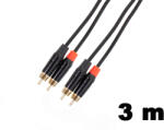 Thunder Germany YC833-3 Sztereo jelkábel (2x RCA - 2x RCA) - (3m) - thundergermany