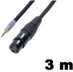 Thunder Germany TRRS-30, XLR mama - 3, 5 mm Jack mikrofonkábel mobiltelefonhoz - 3m - thundergermany