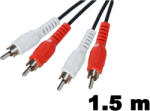 Thunder Germany SC94-1, 5 sztereo jelkábel (RCA - RCA) - (1, 5 m) - thundergermany