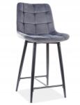Signal Hoker, bárszék, bárszék velúr szürke konyhai Chic H-2 (CHICH2VCSZ)