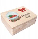 Creative Deco Karácsonyi doboz személyre szabott karácsonyi üdvözlő ajándék 40x30 (JANCDSD140BCUSTOMCHRISTCARSNOWBALLFBM)