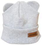  Muminky Csecsemő sapka, pamut, szürke, bordázott, 34cm-től