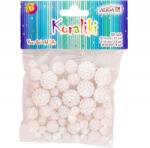 Aliga Műanyag gyöngyök, gyöngyház fehér mix, 50db, 10-18mm (PJ-0613)