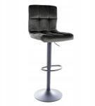 Signal Hoker állítható forgó konyhai, velúr bárszék fekete C105 XX (C105VCC)