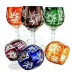  Színes kristály borospoharak, 280ml, 6db (RDK/MO/MIX)