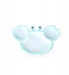 GiliGums Rák tányér, menta-fehér, szilikon, 3 rekeszes, 6m+ (50785)