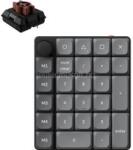 KEYCHRON K0 Max Milk POM Brown switch mechanikus Bluetooth / vezeték nélküli numerikus billentyűzet (fekete) (K0M-H3) (K0M-H3)