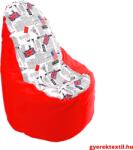  Babzsák háttámlás- piros London (bzshpl03)