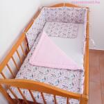  Babaágynemű szett unikornis-rózsaszín minky (bágyurm02)