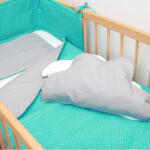  Babaágynemű türkiz zöld pötty-szürke pötty (bagyzpszp01)